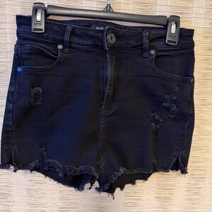 Blue Savvy Black Distressed Denim Shorts Sz 13/31